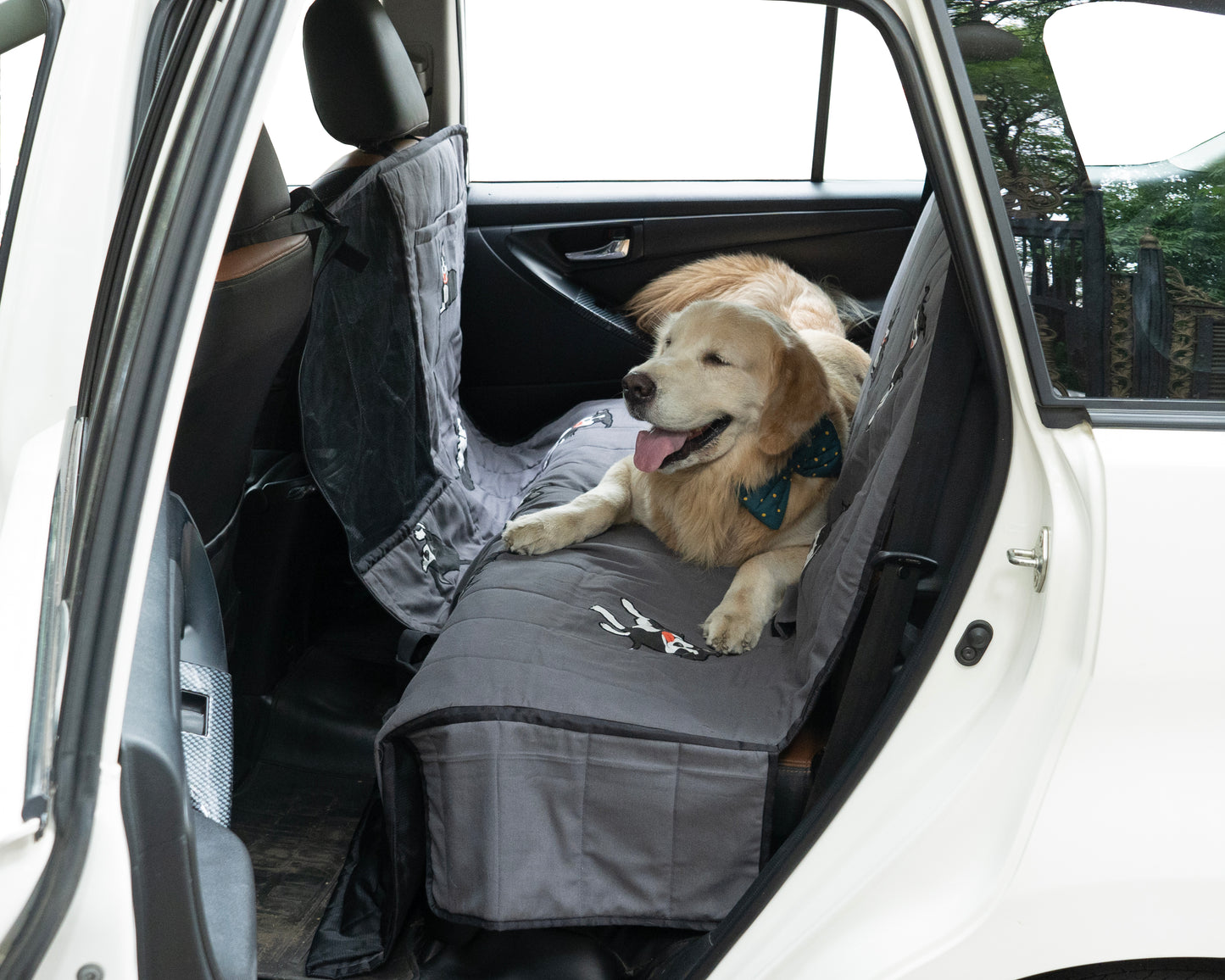 Cotton Waterproof Dog Car Seat Cover- Half N Half