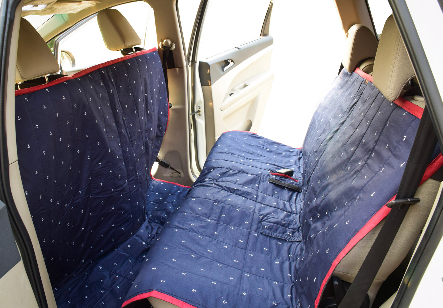 Cotton Waterproof Car Seat Cover- Anchors