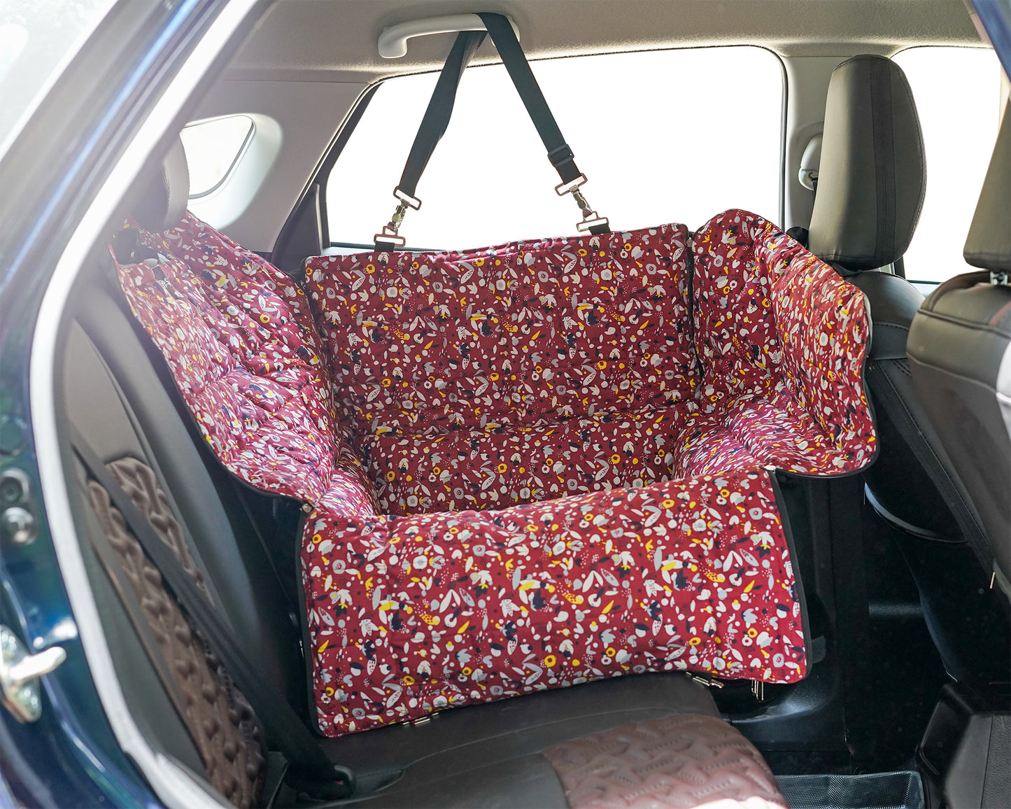 Booster Seat for dogs who need a dedicated space for dogs. This doubles up as a bed.