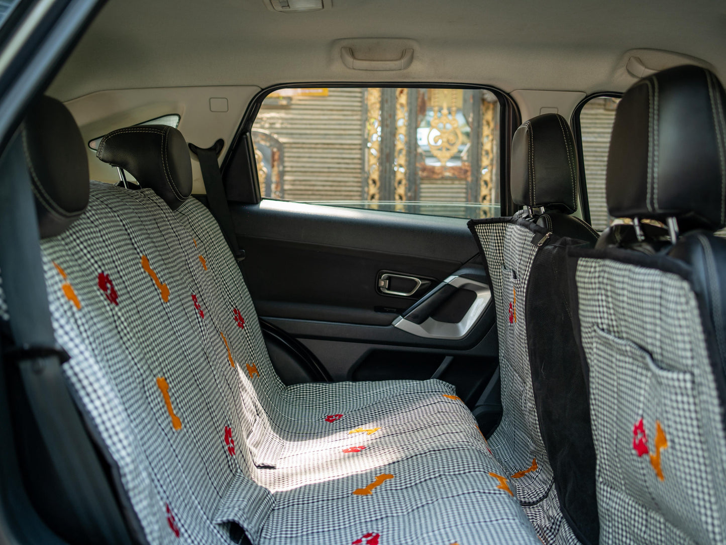 Cotton Waterproof Dog Car Seat Cover- Half N Half