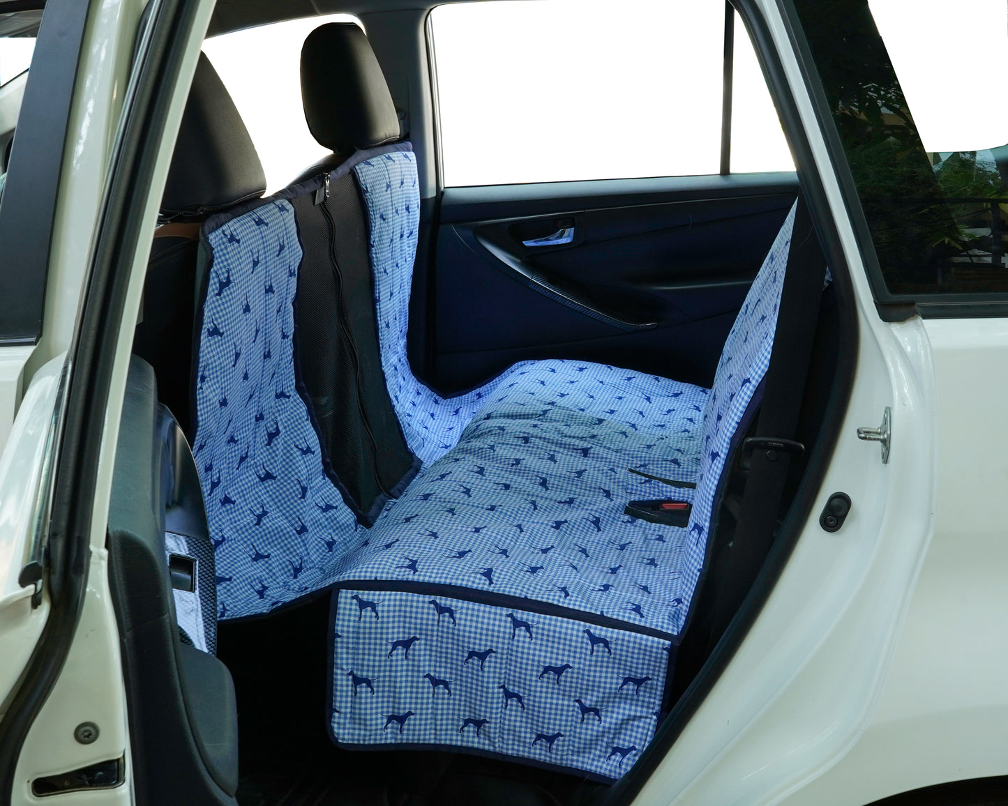 Cotton Waterproof Dog Car Seat Cover- Half N Half