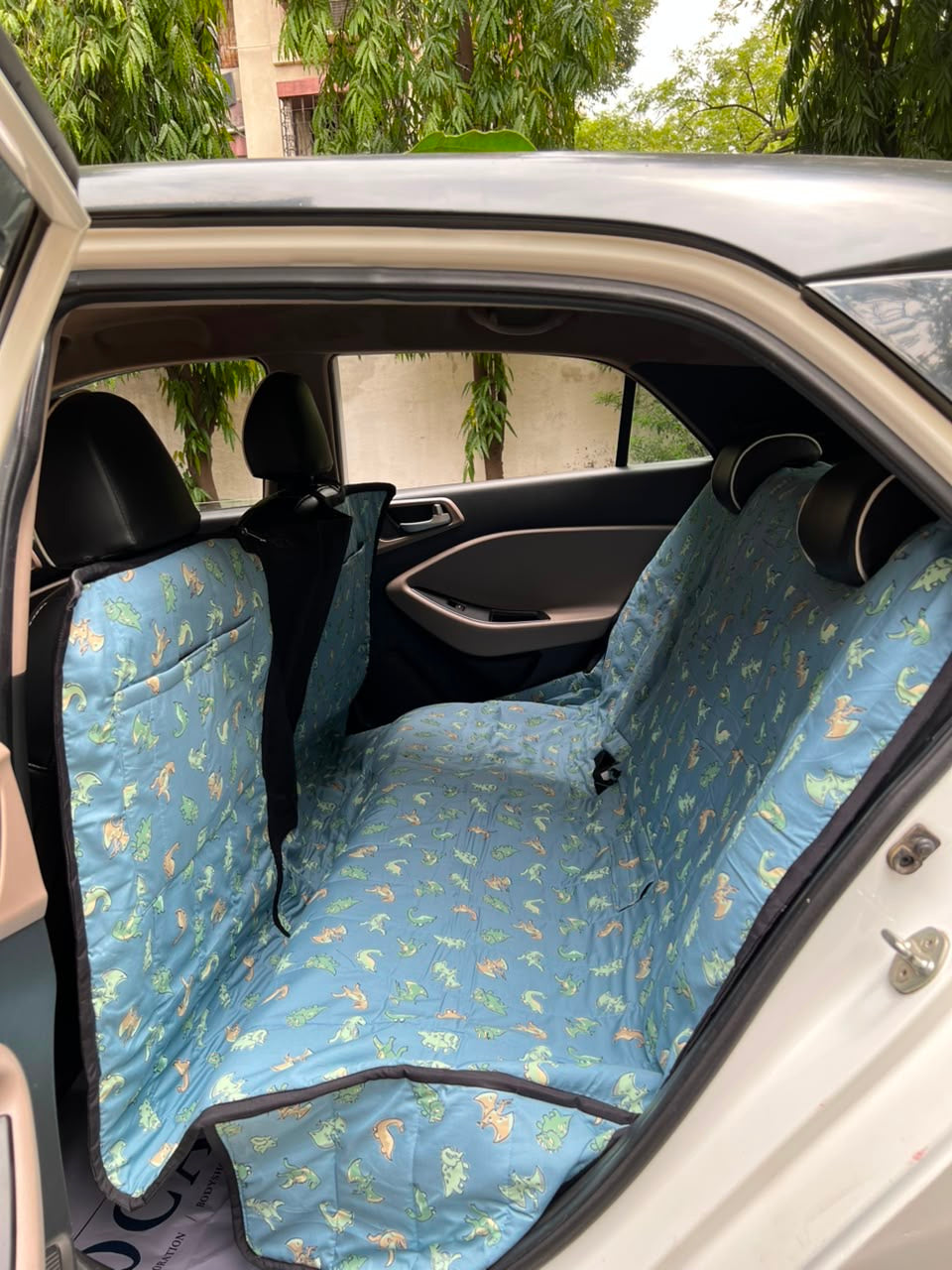 Cotton Waterproof Dog Car Seat Cover- Half N Half