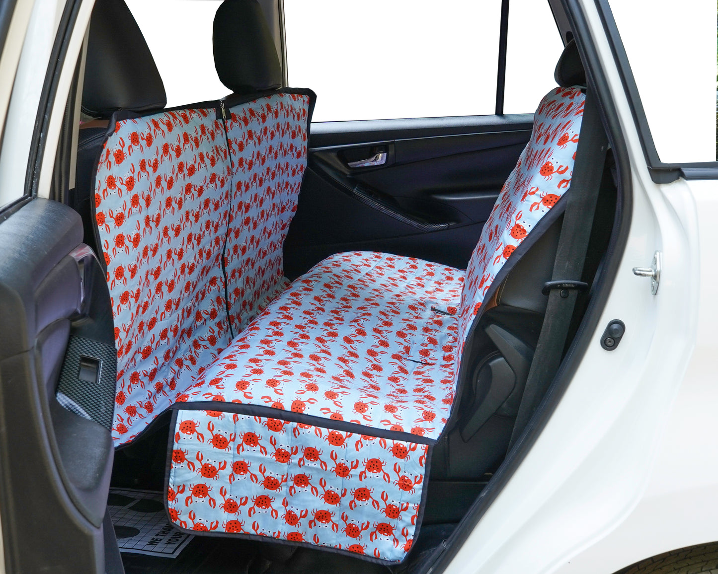 Cotton Waterproof Car Seat Cover- Crabby