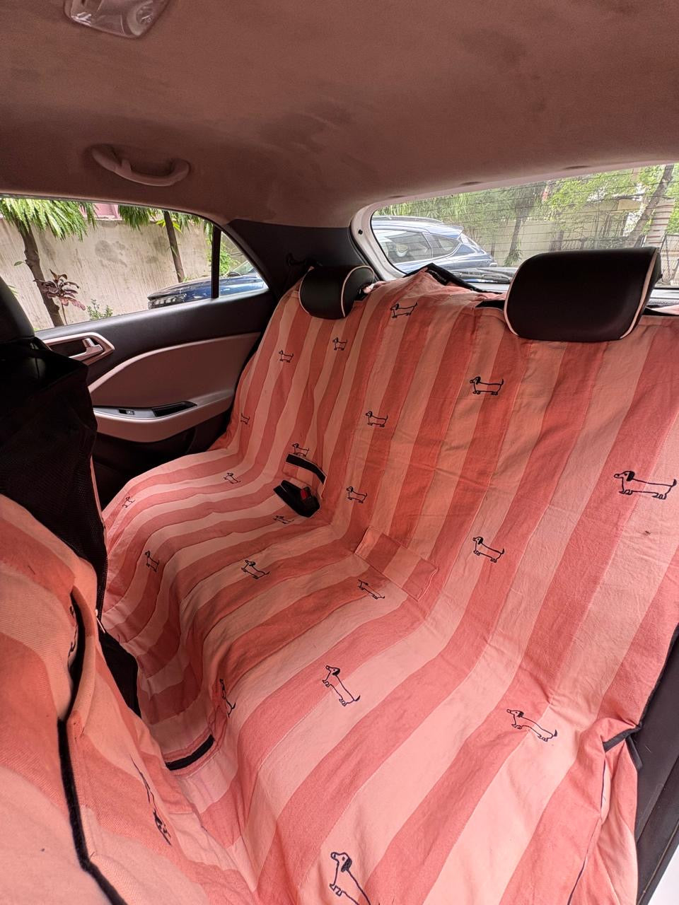 Cotton Waterproof Dog Car Seat Cover- Half N Half