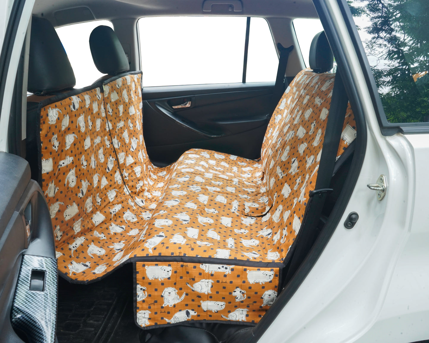Cotton Waterproof Car Seat Cover- Chonky Dogs