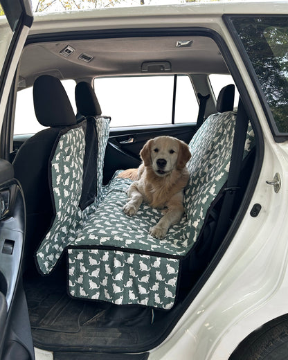 Cotton Waterproof Dog Car Seat Cover- Half N Half