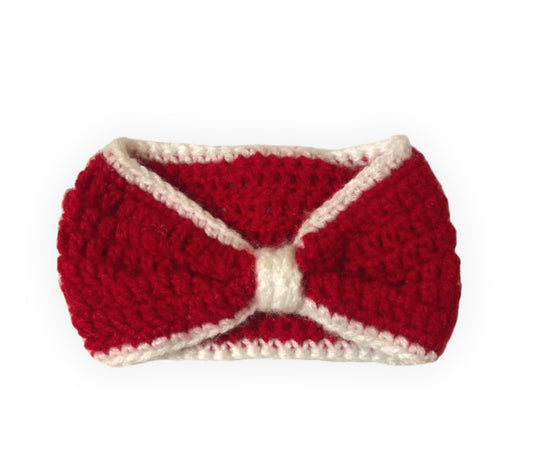 Red and White Bow Collar