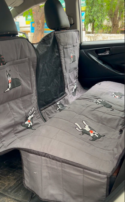 Cotton Waterproof Dog Car Seat Cover- Half N Half