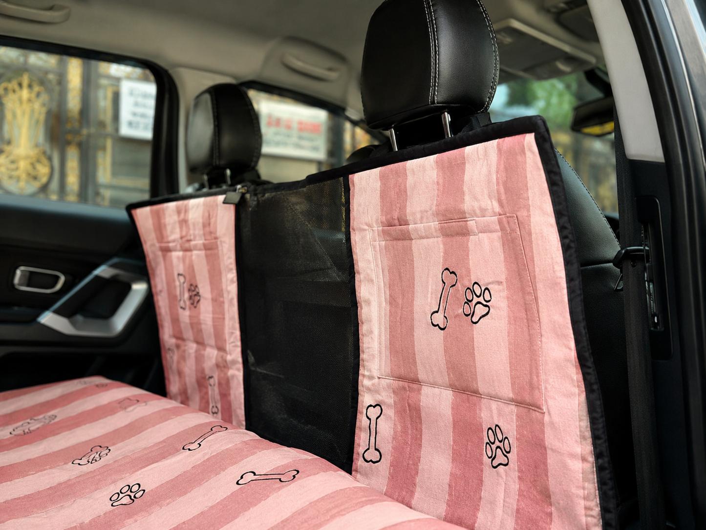Cotton Waterproof Dog Car Seat Cover- Half N Half