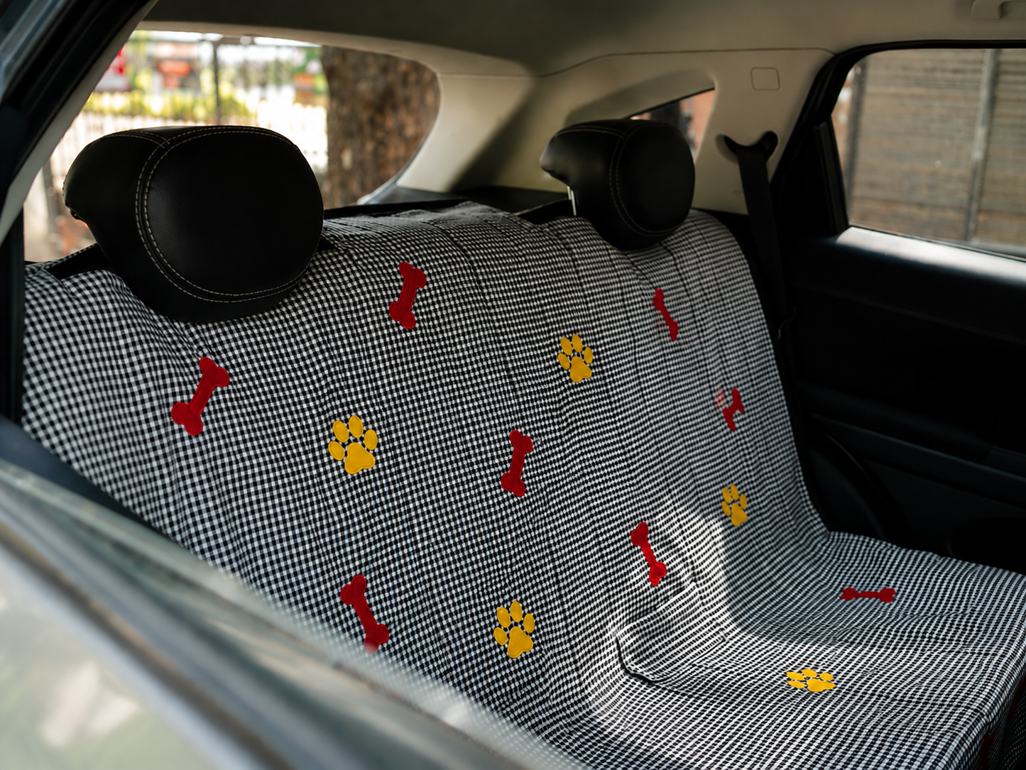 Cotton Waterproof Dog Car Seat Cover- Half N Half