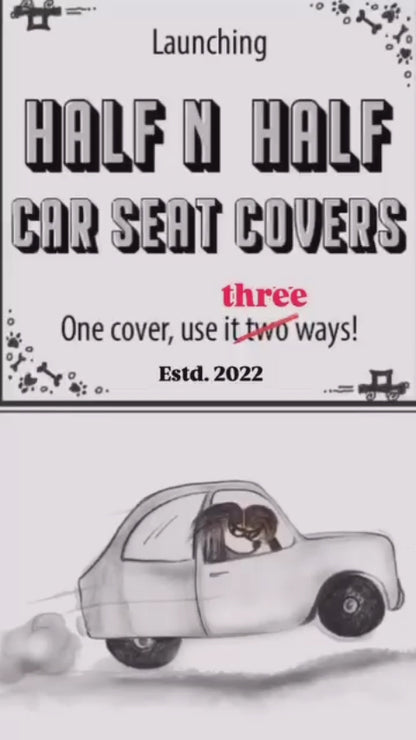 Cotton Waterproof Dog Car Seat Cover- Half N Half