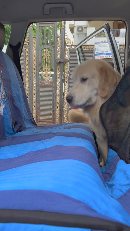 Cotton Waterproof Dog Car Seat Cover- Half N Half