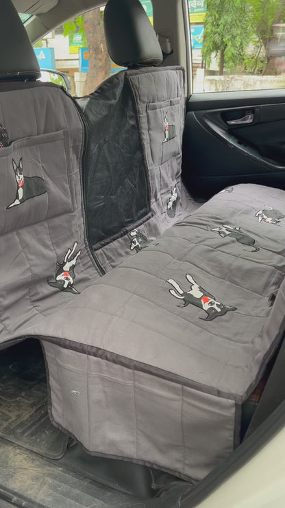 Cotton Waterproof Dog Car Seat Cover- Half N Half