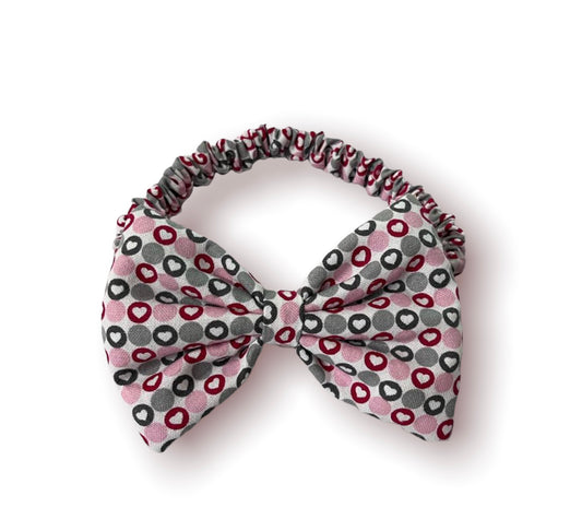 Soft Collars - Pink and Grey Hearts